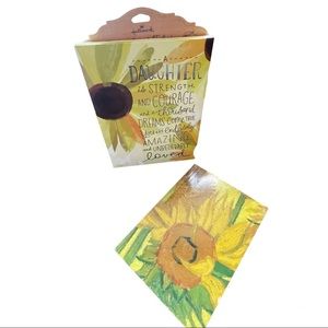 Sunflower Van Gogh Notepad & Hallmark Daughter Sign